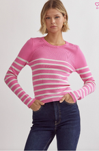 Load image into Gallery viewer, Ribbed Long Sleeve Top - Pink