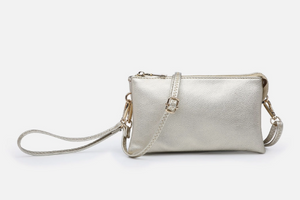 Riley Monogrammable Three Compartment Crossbody / Wristlet - Available in 21 Colors!