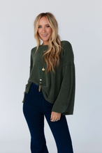 Load image into Gallery viewer, Olive - Love It Round Neckline Textured Top