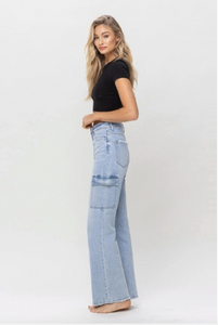 Alyssa 90's Vintage Straight Cargo Jeans