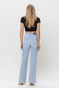 Alyssa 90's Vintage Straight Cargo Jeans