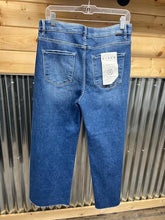 Load image into Gallery viewer, Risen Tummy Control Elastic Band Mid Rise Crop Wide Leg Jeans