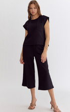 Load image into Gallery viewer, Textured Wide Leg Pants - Black - Regular &amp; Plus Sizes