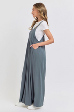 Load image into Gallery viewer, Slate Grey - Wide Leg Overalls - Regular &amp; Plus Sizes