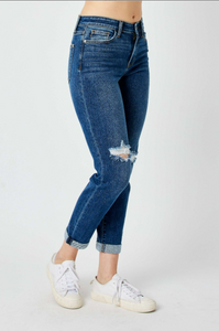 Judy Blue Mid Rise Destroyed Slim Fit Jeans