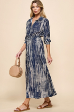 Load image into Gallery viewer, Tie Dye Maxi Dress - Navy/Taupe