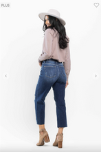 Load image into Gallery viewer, High Waist Cropped Wide Leg Jeans - Plus Size