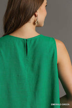 Load image into Gallery viewer, Emerald Green - Linen Blend Sleeveless Top