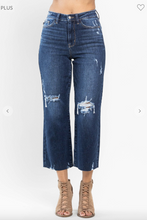 Load image into Gallery viewer, High Waist Cropped Wide Leg Jeans - Plus Size