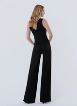 Load image into Gallery viewer, High Rise Trouser Pressed Black Wide Leg Jeans