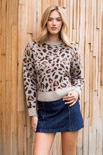 Load image into Gallery viewer, Leopard Print Knit Sweater