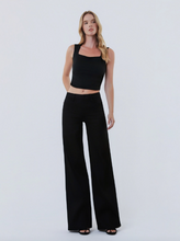 Load image into Gallery viewer, High Rise Trouser Pressed Black Wide Leg Jeans