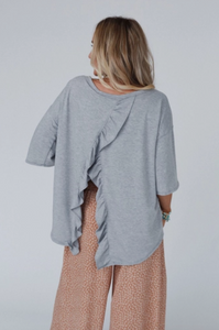 Must Have High Low Tee - Heather Gray