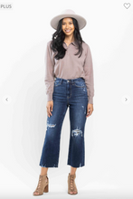 Load image into Gallery viewer, High Waist Cropped Wide Leg Jeans - Plus Size