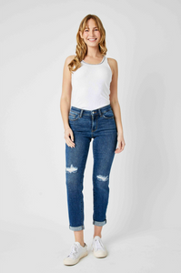 Judy Blue Mid Rise Destroyed Slim Fit Jeans