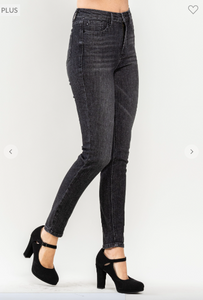 High Waist Tummy Control Skinny Jeans - Plus Size