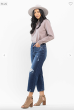 Load image into Gallery viewer, High Waist Cropped Wide Leg Jeans - Plus Size