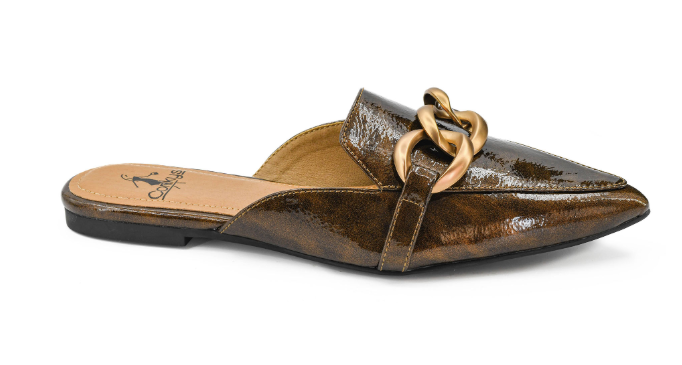 Bronze Playin For Keeps Mules by Corkys Footwear