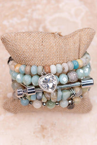 Cora Bracelet Set - Amazonite