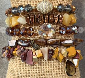 Zambia Bracelet Set - Mustard