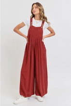 Load image into Gallery viewer, Brick - Wide Leg Overalls - Regular &amp; Plus Sizes