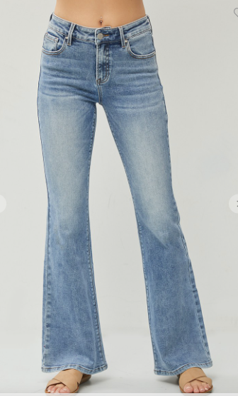 Risen High Rise Basic Flare Jeans