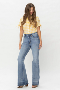 Judy Blue High Waist Tummy Control Release Hem Flare Jeans