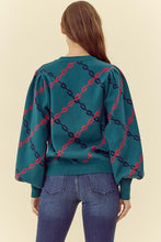 Load image into Gallery viewer, Chain Print Knit Pullover Top