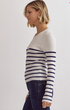 Load image into Gallery viewer, Ribbed Long Sleeve Top - White