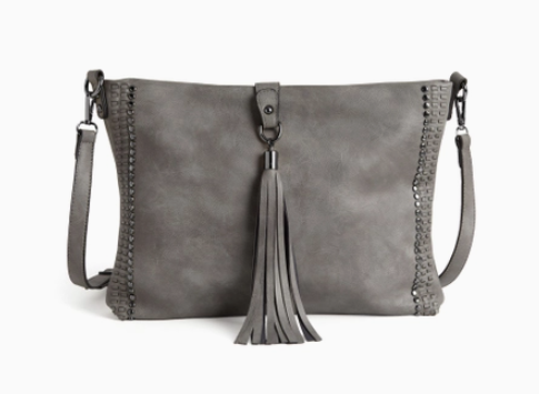 Smokey Grey - Billie Crossbody Bag with Tassel