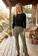 Load image into Gallery viewer, Black - Essential Ribbed Long Sleeve Knit Top