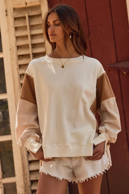 Color Block Oversized Pullover - Regular & Plus Sizes