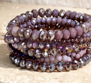 Beaded Stretch Bracelets - Set of 9 - Available in 16 Colors!