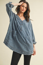 Load image into Gallery viewer, Patch Pocket Denim Top