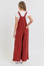 Load image into Gallery viewer, Brick - Wide Leg Overalls - Regular &amp; Plus Sizes