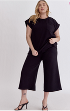 Load image into Gallery viewer, Textured Short Sleeve Top - Black - Regular &amp; Plus Size