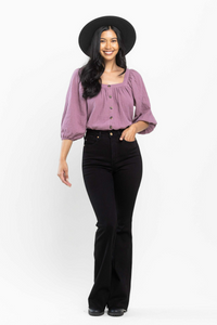 Judy Blues Tummy Control Cut Hem Flare