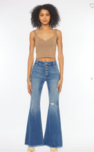 Load image into Gallery viewer, KanCan High Rise Exposed Button Flare Jeans