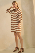 Load image into Gallery viewer, Striped Ottoman Dress - Olive - Plus Size