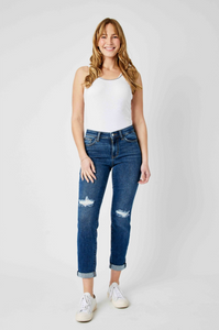 Judy Blue Mid Rise Destroyed Slim Fit Jeans