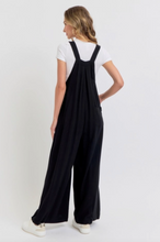 Load image into Gallery viewer, Black - Wide Leg Overalls - Regular &amp; Plus Sizes