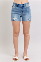 Load image into Gallery viewer, Judy Blue High Waist Shorts with Stitch Over Destroy Detail