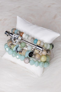 Cora Bracelet Set - Amazonite