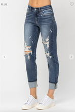 Load image into Gallery viewer, Mid Rise Boyfriend Jeans - Plus Size