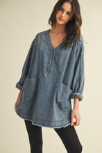 Load image into Gallery viewer, Patch Pocket Denim Top