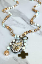 Load image into Gallery viewer, Emma Necklace in Amazonite and Jasper