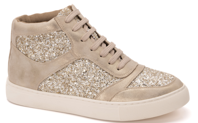 Gold Metallic Notorious High Top Sneakers by Corkys