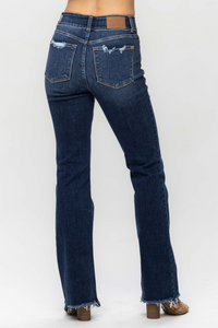 Judy Blue High Waist Vintage Frayed Hem Bootcut Jeans