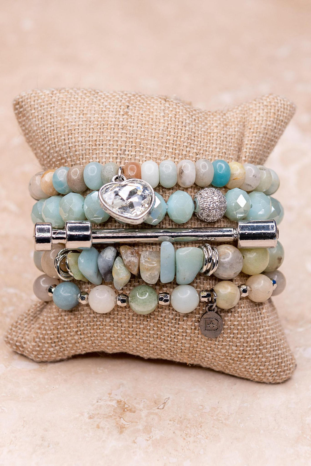 Cora Bracelet Set - Amazonite