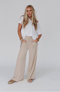 New Taupe - Relaxing Robin Wide Leg Pant